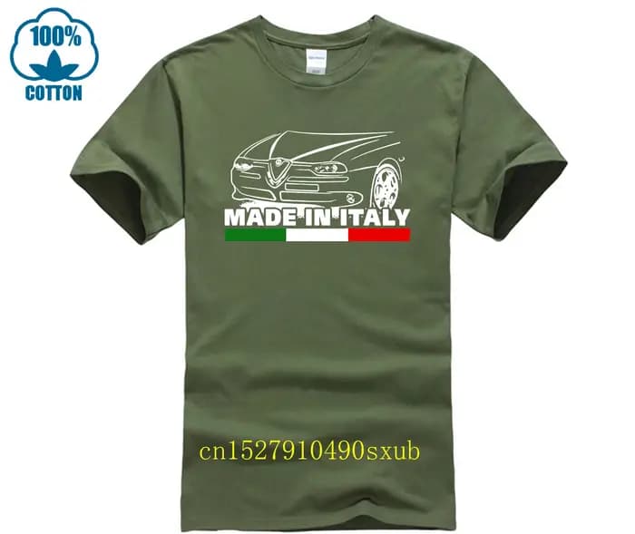Alfa décontracté col rond ample été T-shirt pour hommes Romeo fabriqué en italie col