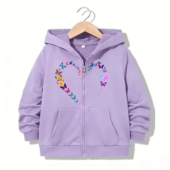 Sweat à capuche zippé Y2K pour garçons et filles