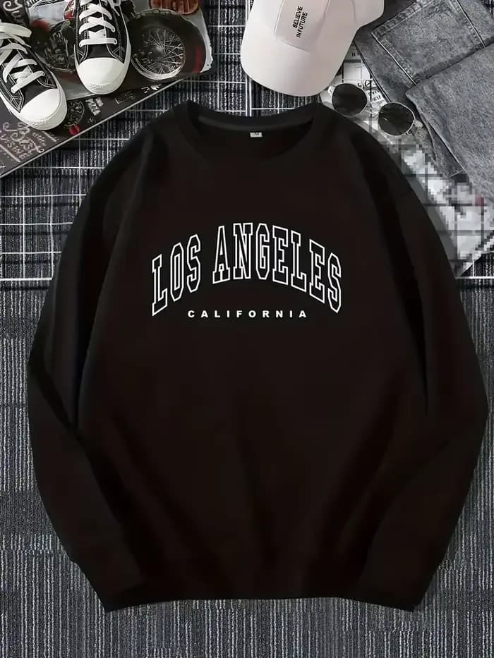 Sweat à capuche imprimé Los Angeles