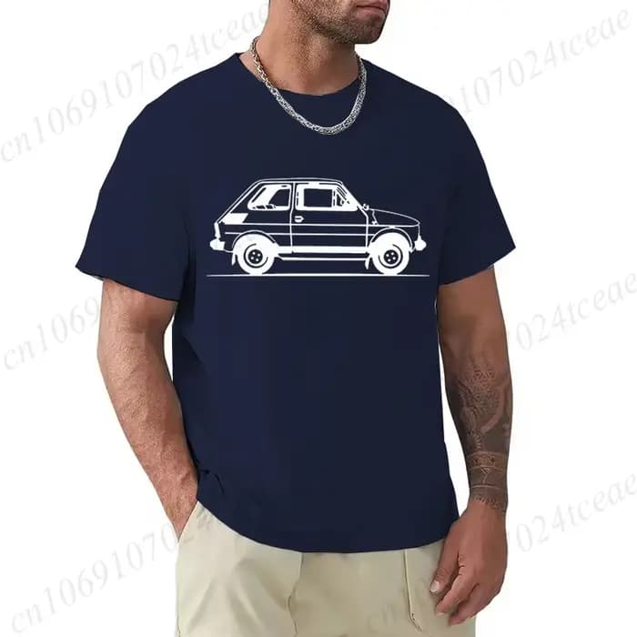 Brand Design T-Shirts Summer New Classic Old Car Print Man Fashion