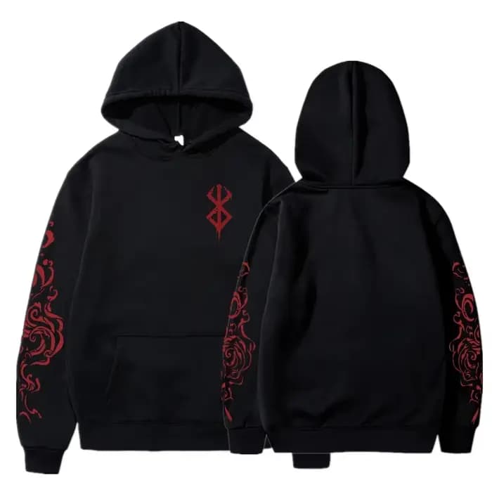 Sweat à capuche imprimé Berserk Acid