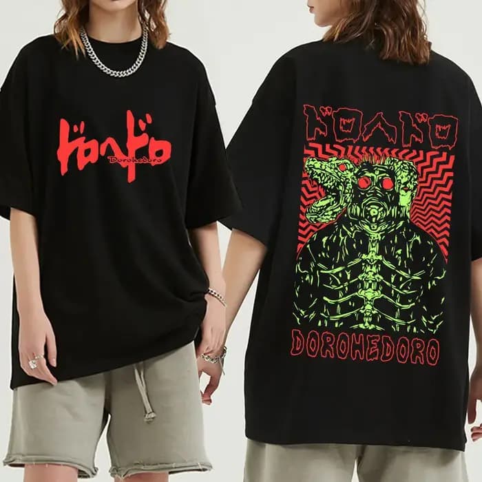 T-shirt Anime Dorohedoro Kaiman, T-shirt graphique gothique Manga, style unisexe haut de gamme, pour