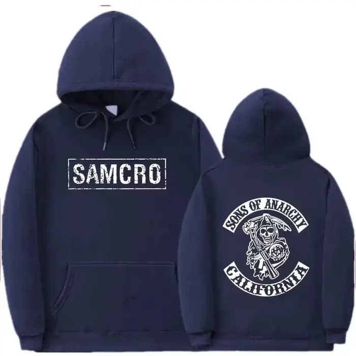 Sweat à capuche imprimé double face Sons of Anarchy SAMCRO