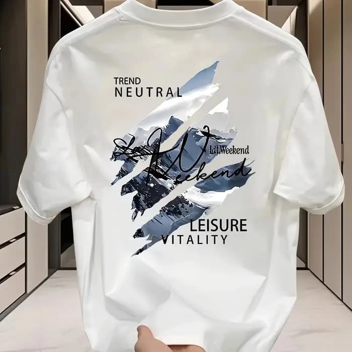 T-shirt décontracté d'été respirant à manches courtes pour homme, idéal pour les sorties en extérieu
