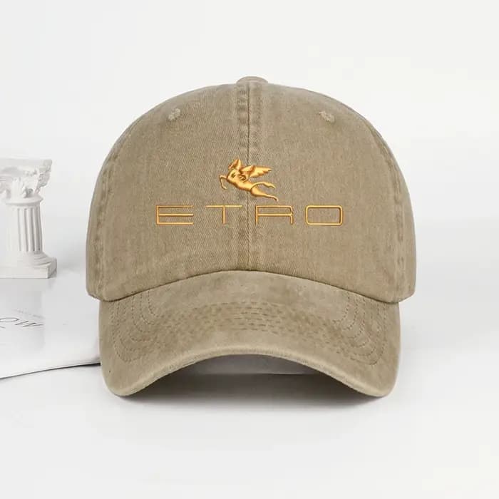Luxueux et abordable : Casquette de baseball effet vieilli à imprimé Pegasus d'Etro