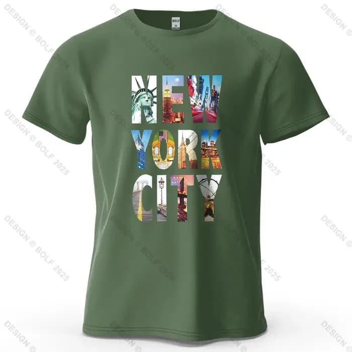 NYC Vibes imprimé hommes T-Shirt 100% coton surdimensionné urbain à la mode graphique t-shirts pour haut pour femme