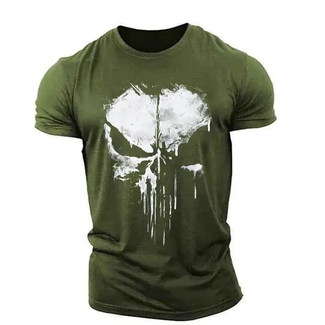 T-shirt Homme Imprimé Crâne 3D Style Streetwear Extensible Léger Respirant Coupe Ample Tendance 2023