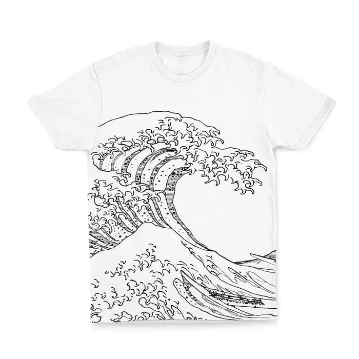 T-shirt imprimé japonais Oke Agawa Ukiyo-e pour hommes et femmes