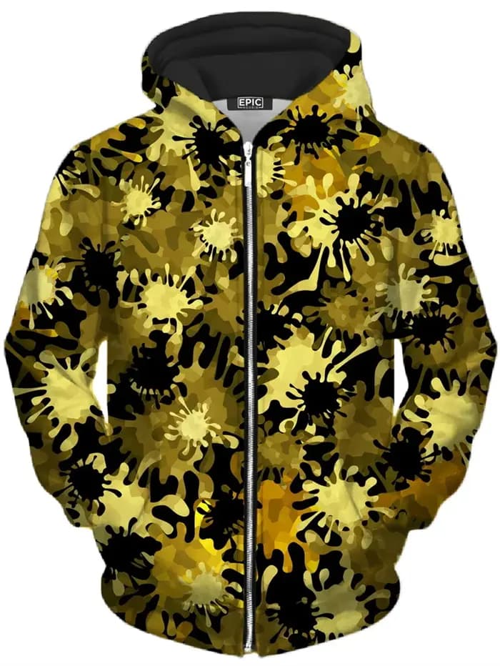Sweat à capuche zippé coloré pour hommes et femmes, motif de mode, vêtements pour hommes, manteau à