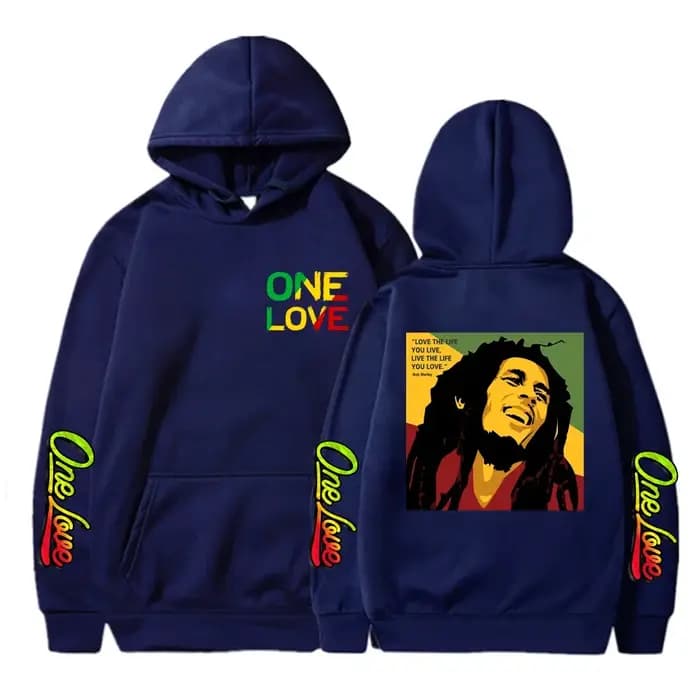 Rappeur Bob Marley sweats à capuche imprimer légende Reggae un amour sweat