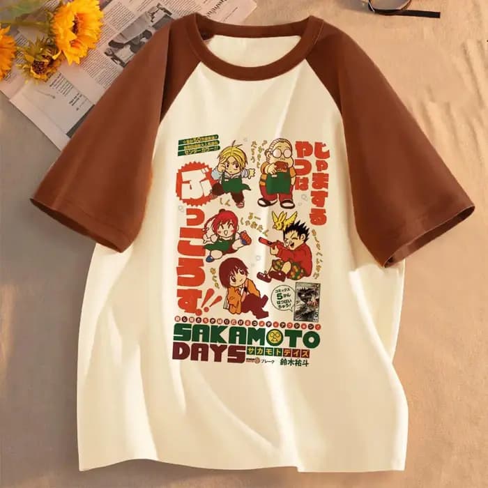 Sakamoto Days t-shirt fille université Pastel 80s gothique Punk