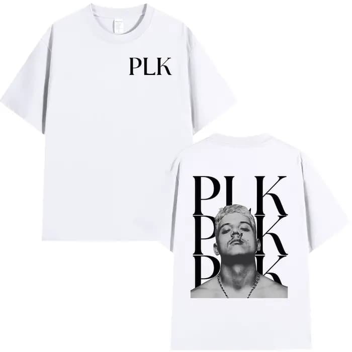 Rappeur PLK visage graphique T-shirt hommes femmes vêtements mode Hip Hop musique T-shirts décontracté coton manches