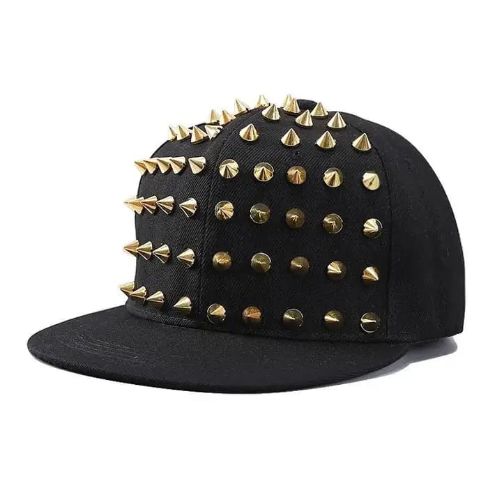 Unisexe Rivet chapeau plat Punk Rock Hip Hop goujon casquettes de Baseball Y2K Casquette Snapback extérieur Gorras Para