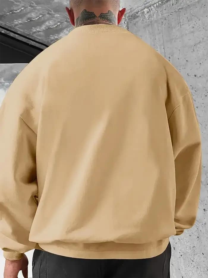 Le nouveau sweat à capuche à col rond pour hommes pour le printemps et l'automne 2025 présente une mode de rue et une impression de motifs numériques 3D doux