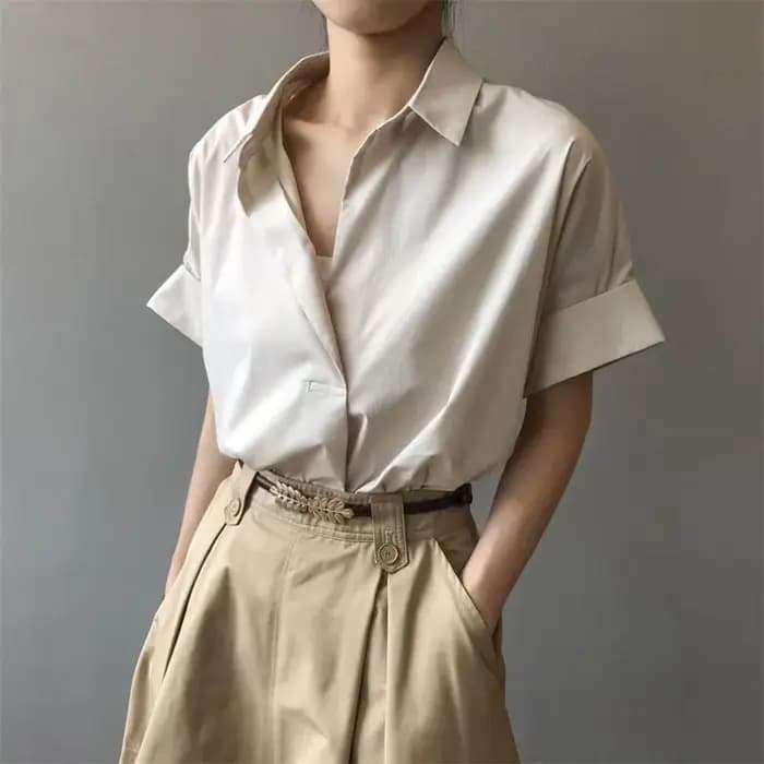 T-shirt blanc à manches courtes