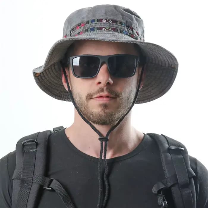 Chapeau d'été en coton pour hommes, protection UV, casquettes de soleil polyvalentes, plein air, esc