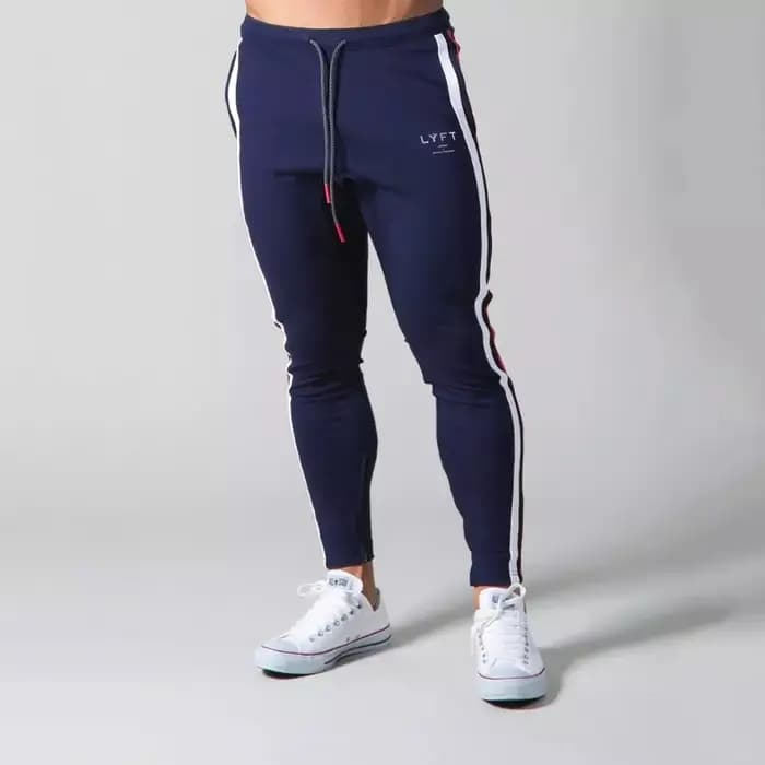 Hommes Joggers côté rayure pantalons de survêtement homme gymnastique entraînement Fitness coton pantalon mâle