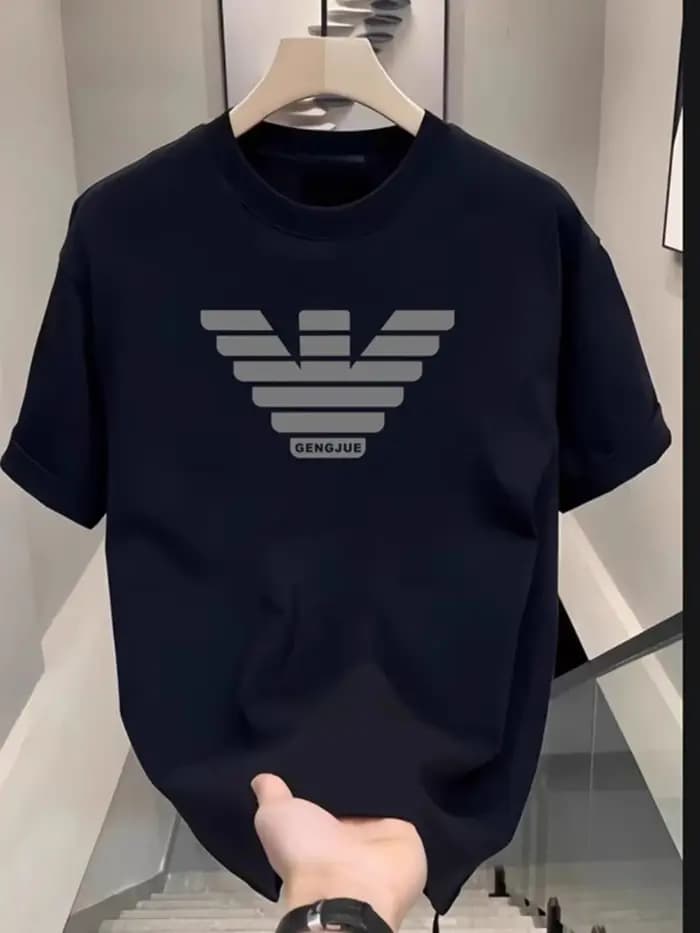 Tendance de la mode streetwear, logo classique, t-shirt décontracté, marque de luxe, haut pour homme
