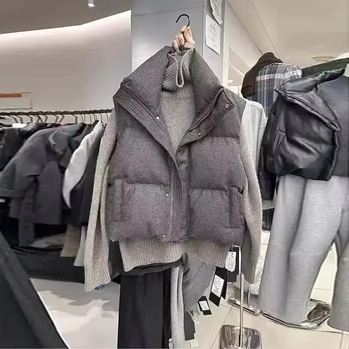 Corée Chic Streetwear personnalisé gilet court Parkas décontracté élégant
