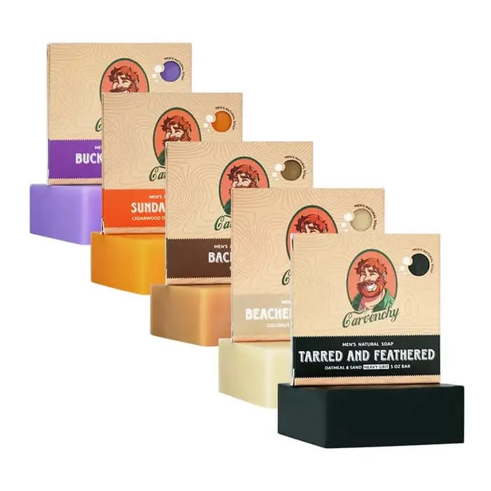Savon Nettoyant Exfoliant Hydratant au Coco Backwood Beached Boozie aux Huiles Naturelles Parfum Rafraîchissant pour Hommes