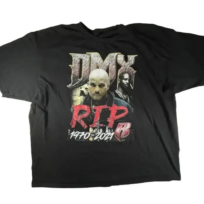 DMX RIP Rest in Peace Ruff Ryder 1970-2021 t-shirt homme coupe XL