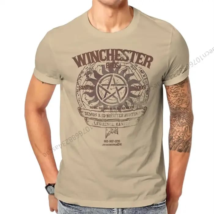 Surnaturel Winchester Bros t-shirt hommes t-shirts vêtements d'été coton col rond