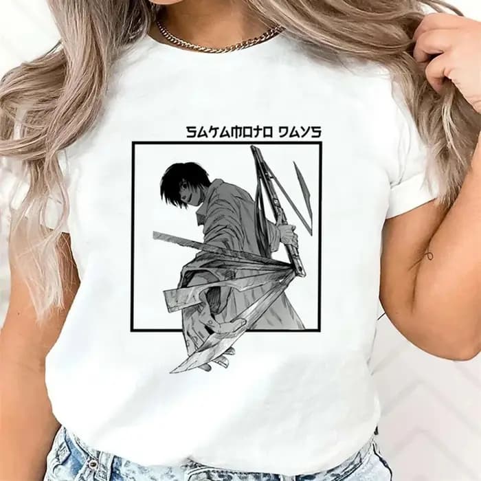 Sakamoto Days t-shirt femme Punk à la mode Vintage années 80