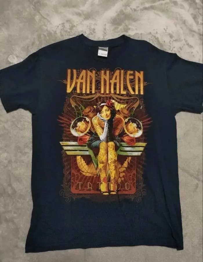 Rare Van Halen T-Shirt cadeau chemise graphique à manches courtes imprimé coton t-shirts décontracté ample Streetwear unisexe