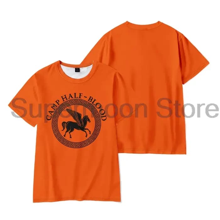 Camp demi-sang T-Shirt col rond manches courtes Orange