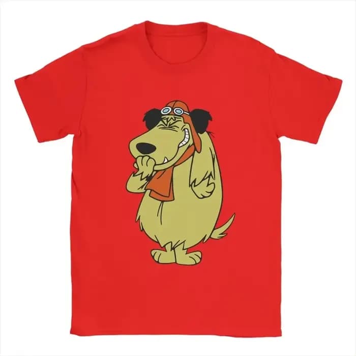 Muttley Wacky Races hommes T-Shirt dessin animé drôle coton t-shirts col rond à manches courtes t-sh