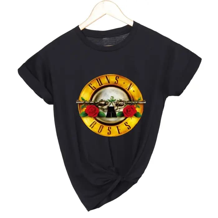 GUNS and Roses groupe de rock t-shirt femmes imprimer surdimensionné streetwear t-shirt femme punk é