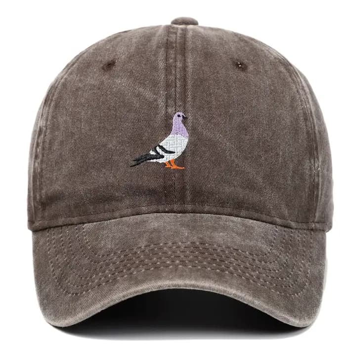 Casquette de baseball adaptée à toutes les saisons, motif brodé de pigeons, mode décontractée quotid