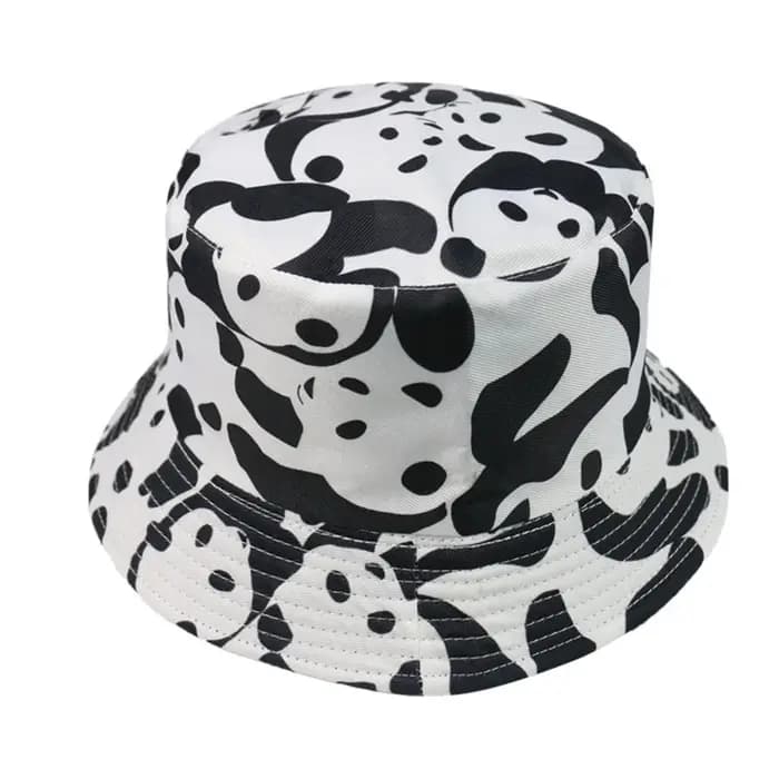 Chapeau seau Double face, casquette de pêcheur de dessin animé Panda géant mignon pour hommes et fem