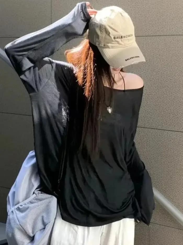 T-shirt Baggy transparent pour femmes
