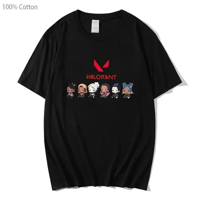 Valorant jeu impression t-shirt Jett Killjoy chemise Streetwear femmes
