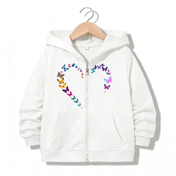 Sweat à capuche zippé Y2K pour garçons et filles