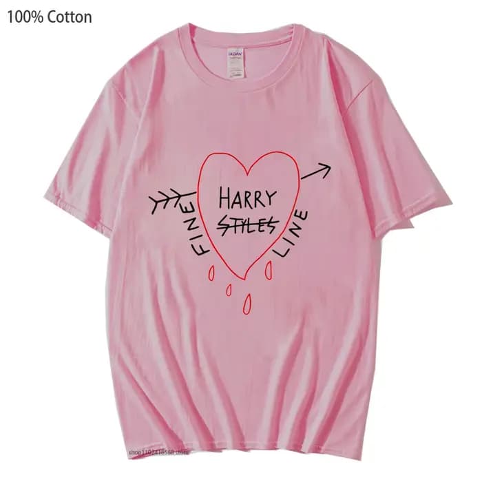 Happy Fine Line Print T-Shirts Harry Styles traiter les gens gentillesse chemises à la mode femmes t-shirt hommes