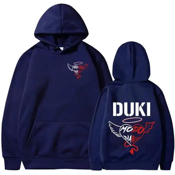 Duki hommes sweat à capuche surdimensionné Hip-hop groupe de Rock chanteur rue décontracté en plein air mode Couple automne hiver haut à manches longues sweat-shirt