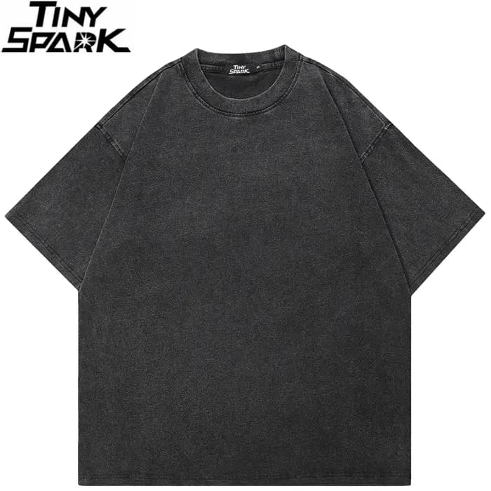 Été 2025 hommes plaine T-Shirt Streetwear 100 coton