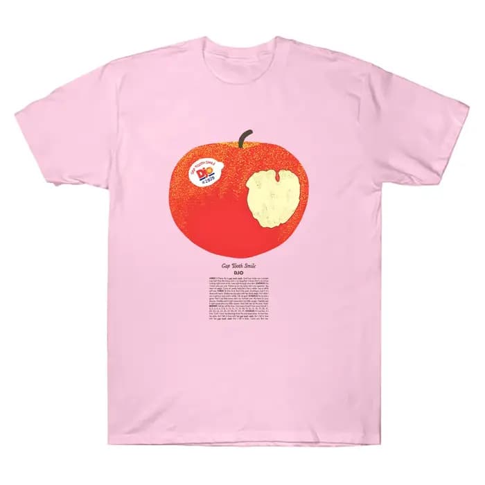 Djo Apple T-Shirt drôle dessin animé graphique t-shirts femmes à manches courtes hommes hauts haute qualité coton