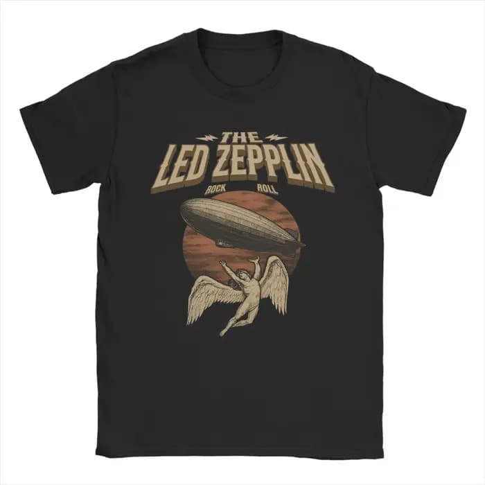 Hommes T-Shirt Led Zeppelins ange Zeppelin drôle pur coton