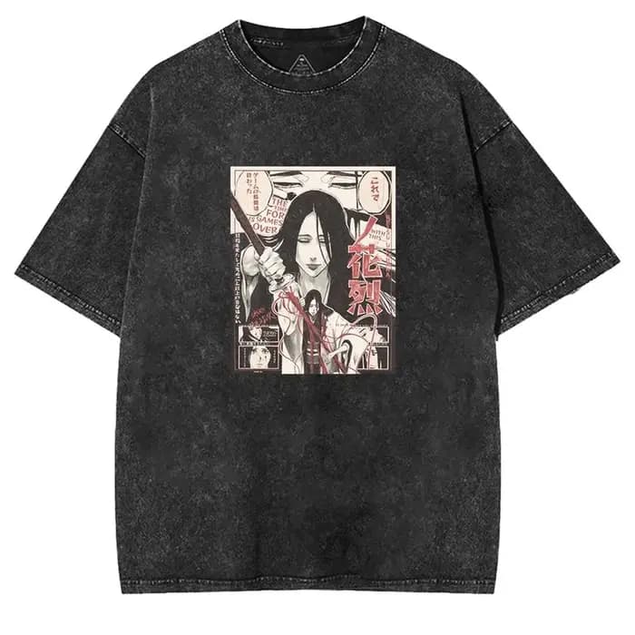 Unohana Retsu BLEACH vêtements hommes femmes à manches courtes Manga T-shirts Vintage lavé t-shirt décontracté coton