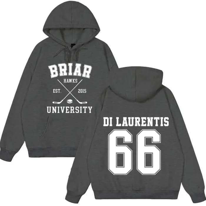 Di Laurentis 66 Off Campus TV Series Briar University Hoodie Hommes Femmes Vêtements Mode Hiver Vintage Décontracté Sweat-shirt Ample