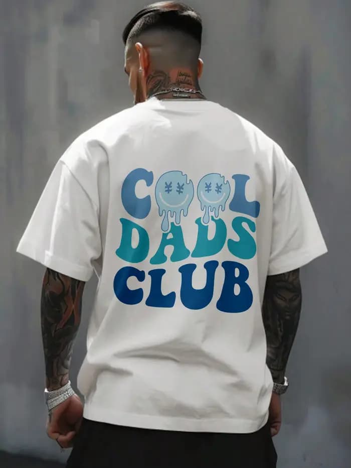 Cool papas Club hommes T-Shirt été respirant décontracté t-shirts à la mode col rond nouveaux