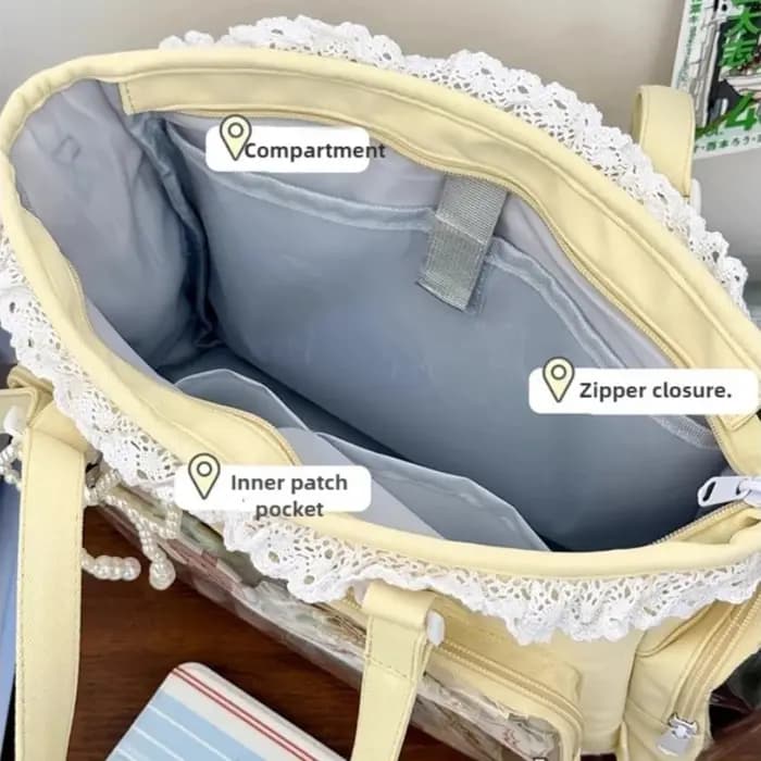Ballet filles grande capacité Kawaii Itabag japonais Transparent JK épaule sacs à bandoulière cadeau pour amis