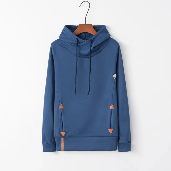 Sweat à capuche brodé à manches longues, poche, tendance de la mode, automne