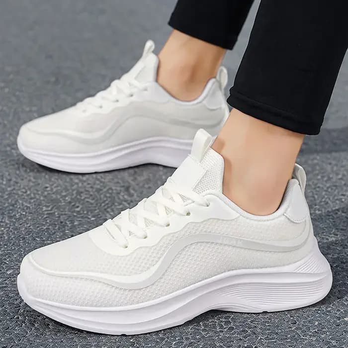 Baskets blanches de grande taille pour hommes