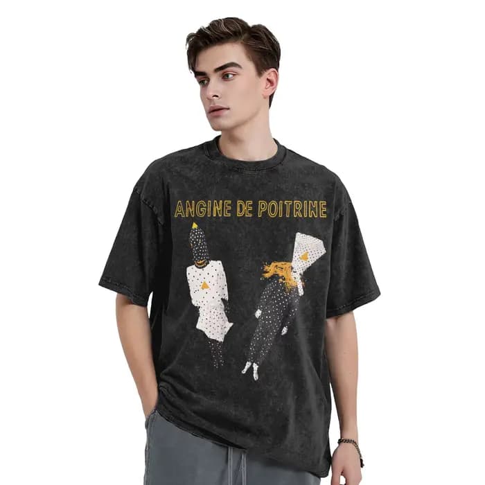 T-shirts unisexes imprimés groupe rock Angine De Poitrine