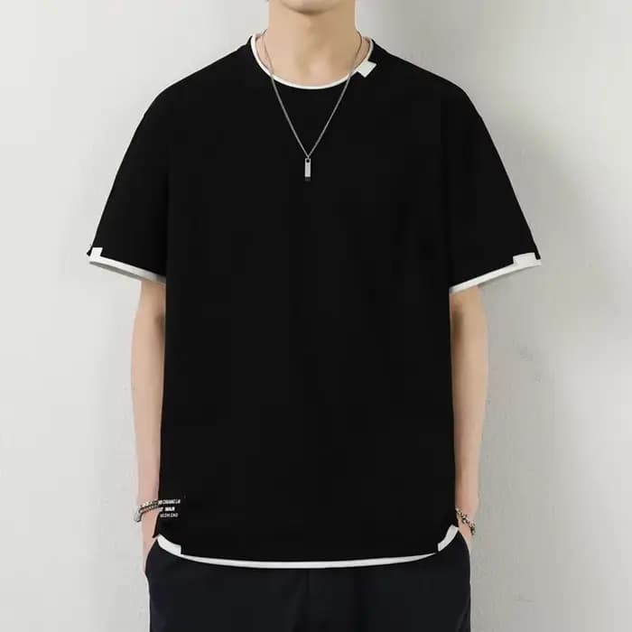 T-shirt décontracté en coton imprimé pour homme – Léger