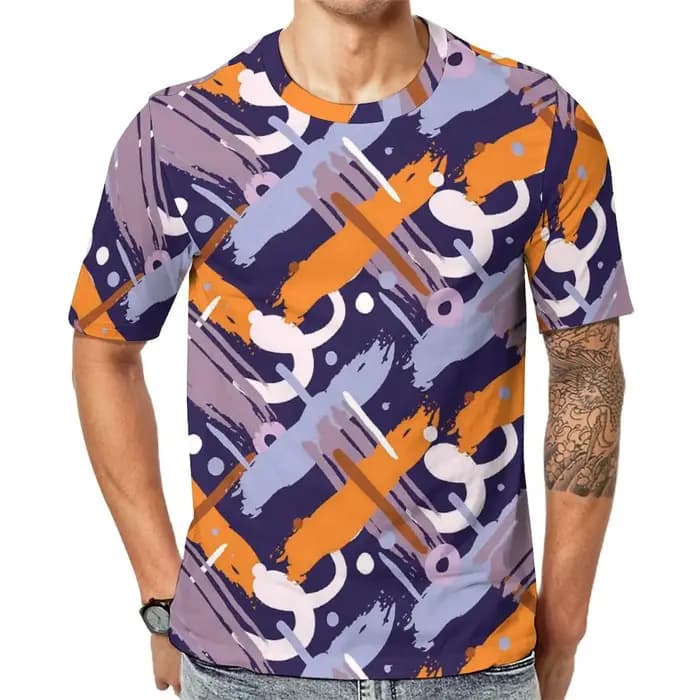 T-Shirt à Manches Courtes et Col Rond pour Homme